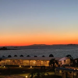 パームガーデン舞洲で見れる素晴らしい夕焼け♪︎