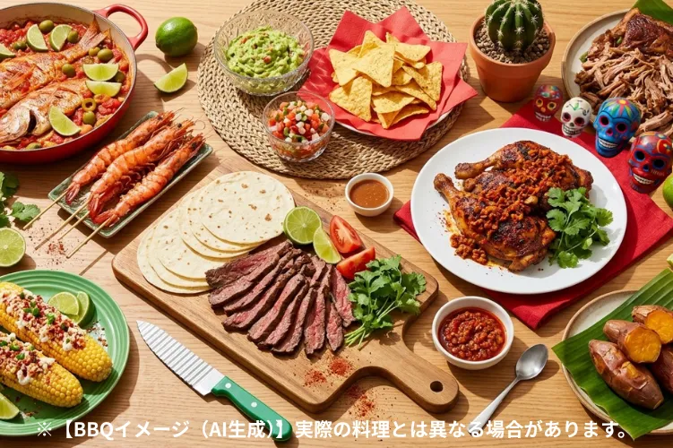 フィエスタ・デ・メキシカンスカル2026パームガーデン舞洲_スカル・メキシカンBBQイメージ