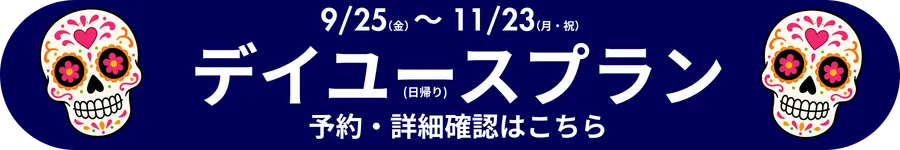 スカル・メキシカンBBQ付きエアストリーム貸切デイユース（日帰り）プラン予約はこちら_フィエスタ・デ・メキシカンスカル2026パームガーデン舞洲